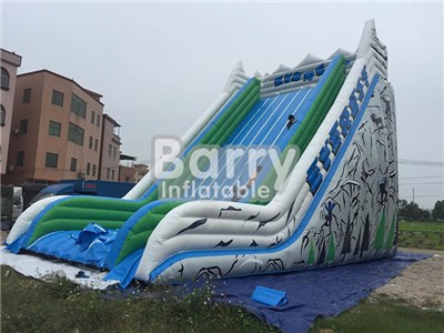 Kids Game Tall Inflatable Cliff Slide , Inflatable Slide For Adult BY-DS-012